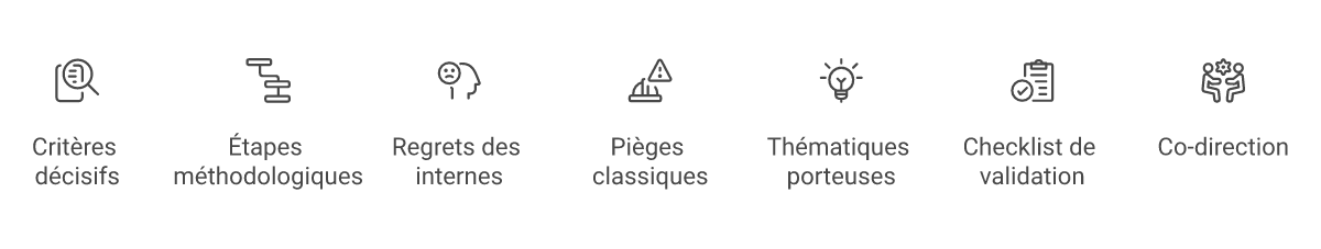 Infographie comment choisir un sujet de thèse de médecine - Points clés et méthodologie