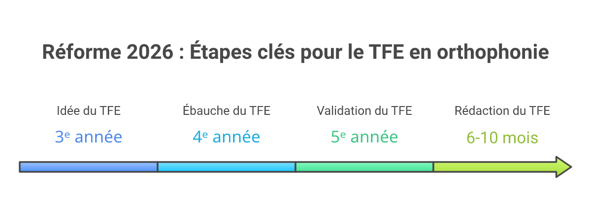 Infographie choisir problématique TFE orthophonie - Points clés et méthodologie