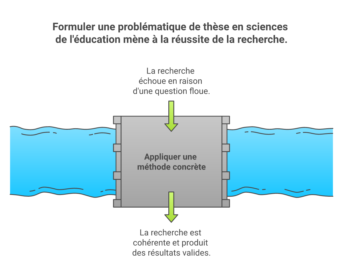 Infographie formuler problématique thèse sciences éducation - Points clés et méthodologie