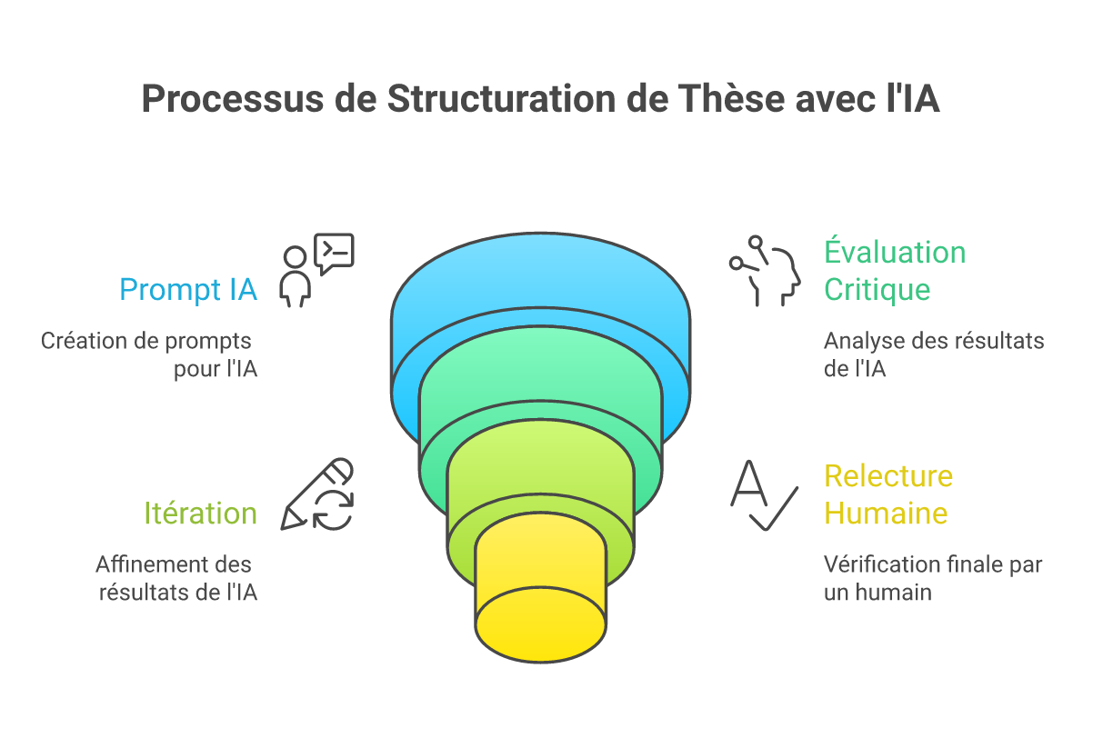 Infographie IA structurer plan détaillé thèse doctorat - Points clés et méthodologie
