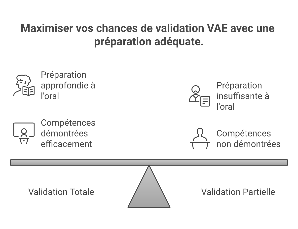 Infographie comment préparer oral jury vae - Points clés et méthodologie