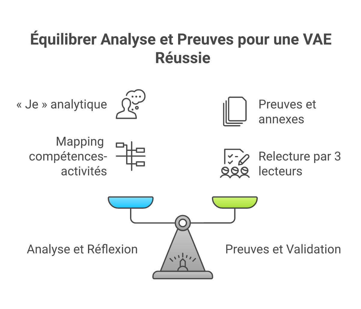 Infographie comment rédiger description activités livret 2 vae - Points clés et méthodologie