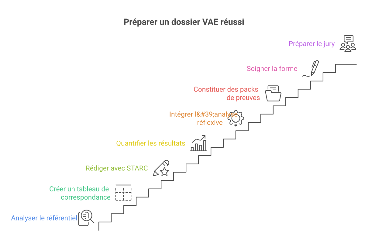 Infographie rédiger livret 2 vae transport logistique - Points clés et méthodologie