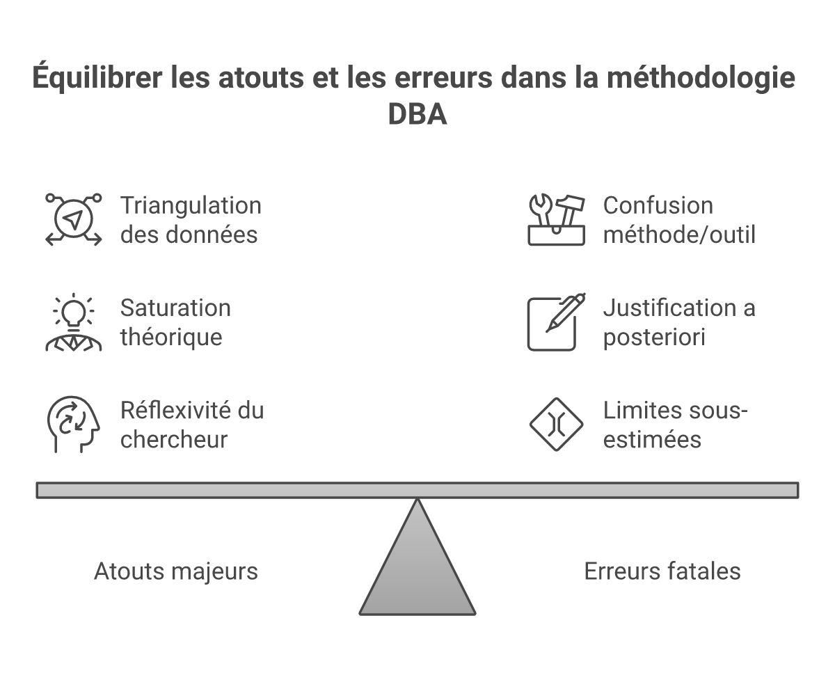 Infographie structurer méthodologie recherche thèse DBA - Points clés et méthodologie