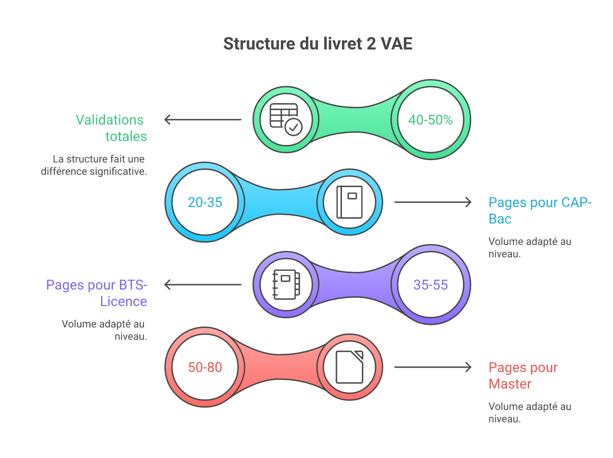 Infographie comment structurer son livret 2 vae - Points clés et méthodologie