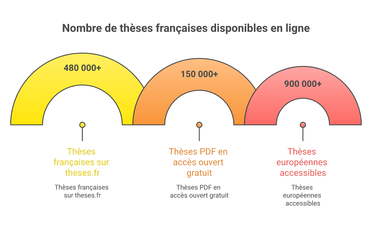 Infographie trouver exemples thèses doctorat en ligne gratuitement - Points clés et méthodologie