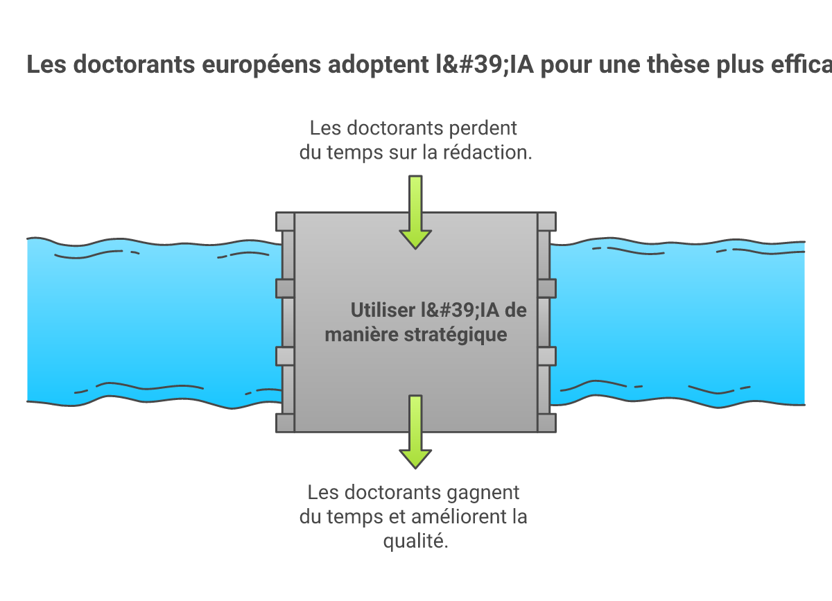 Infographie utiliser l'IA pour rédiger une thèse - Points clés et méthodologie